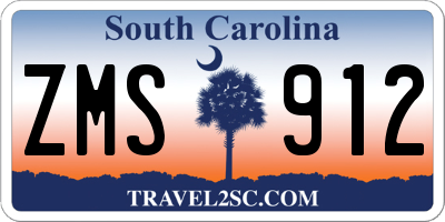 SC license plate ZMS912