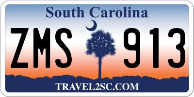SC license plate ZMS913