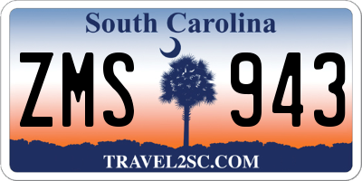 SC license plate ZMS943