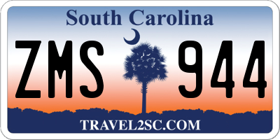 SC license plate ZMS944
