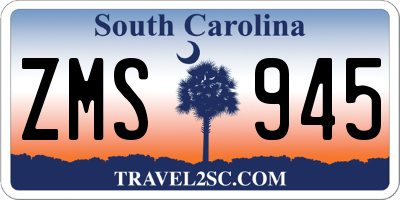SC license plate ZMS945