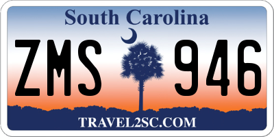 SC license plate ZMS946
