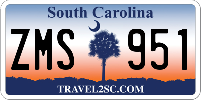 SC license plate ZMS951