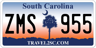 SC license plate ZMS955