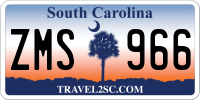 SC license plate ZMS966