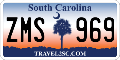 SC license plate ZMS969