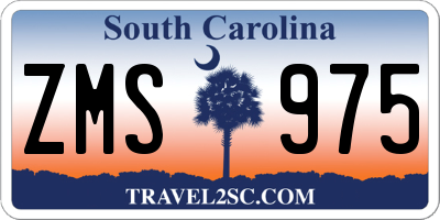 SC license plate ZMS975