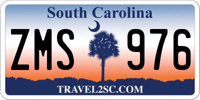 SC license plate ZMS976