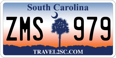 SC license plate ZMS979