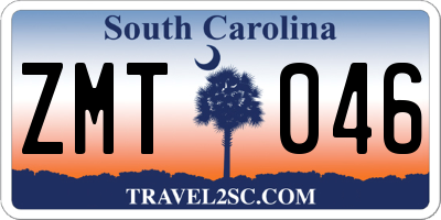 SC license plate ZMT046