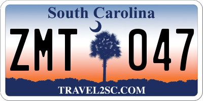 SC license plate ZMT047
