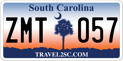SC license plate ZMT057