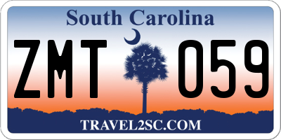 SC license plate ZMT059