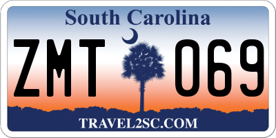 SC license plate ZMT069