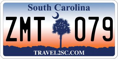 SC license plate ZMT079