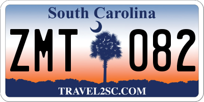 SC license plate ZMT082