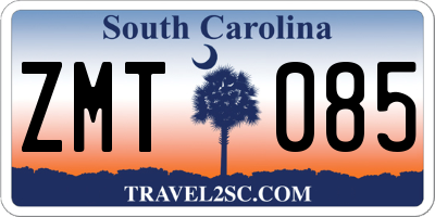 SC license plate ZMT085