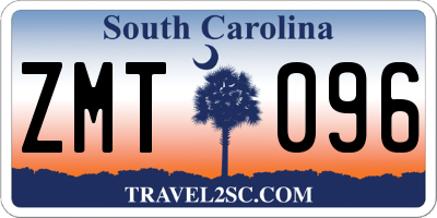 SC license plate ZMT096