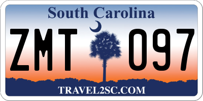 SC license plate ZMT097
