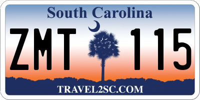 SC license plate ZMT115