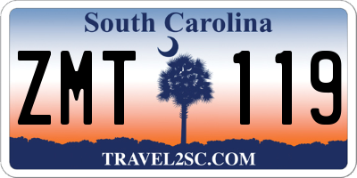 SC license plate ZMT119