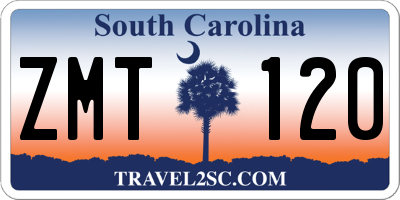 SC license plate ZMT120