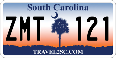 SC license plate ZMT121