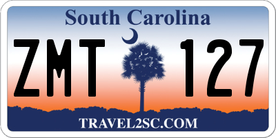 SC license plate ZMT127