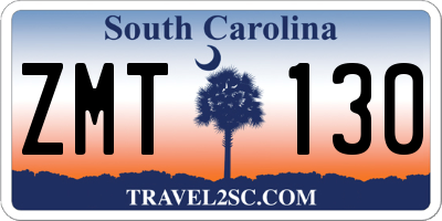 SC license plate ZMT130