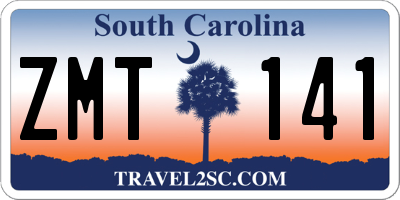 SC license plate ZMT141