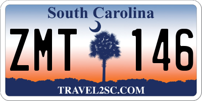 SC license plate ZMT146