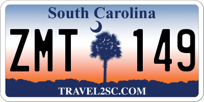 SC license plate ZMT149