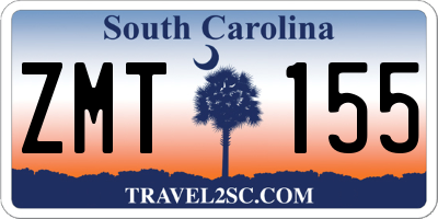 SC license plate ZMT155