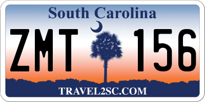 SC license plate ZMT156