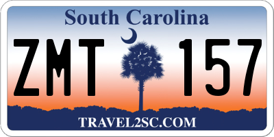 SC license plate ZMT157