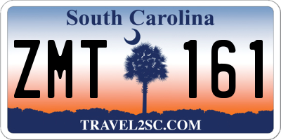 SC license plate ZMT161