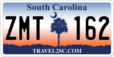 SC license plate ZMT162