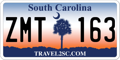 SC license plate ZMT163