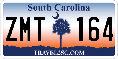 SC license plate ZMT164