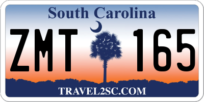 SC license plate ZMT165