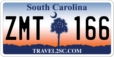 SC license plate ZMT166