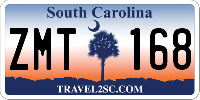 SC license plate ZMT168