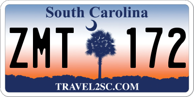SC license plate ZMT172