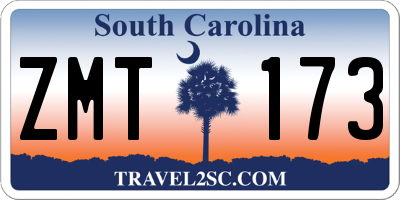SC license plate ZMT173