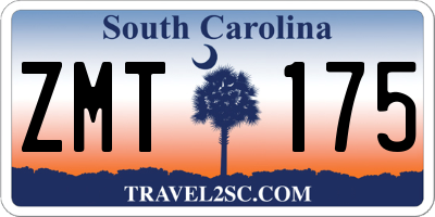 SC license plate ZMT175