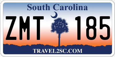 SC license plate ZMT185