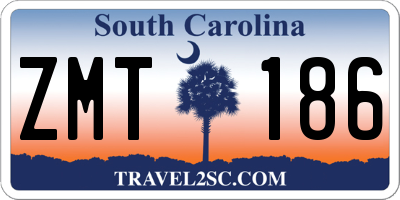 SC license plate ZMT186