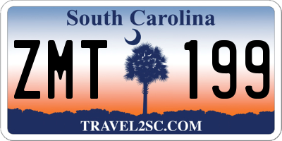 SC license plate ZMT199