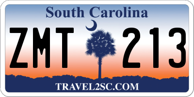 SC license plate ZMT213