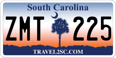 SC license plate ZMT225